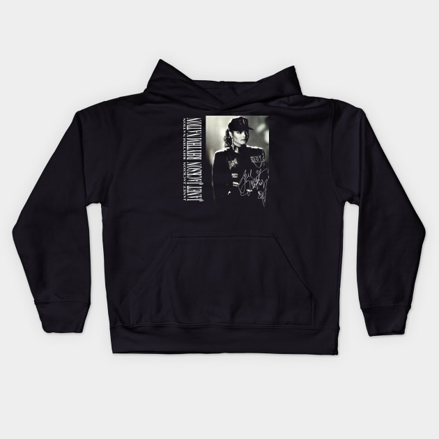 Janet Jackson Rhythm Nation Vintage Kids Hoodie by Garza Arcane